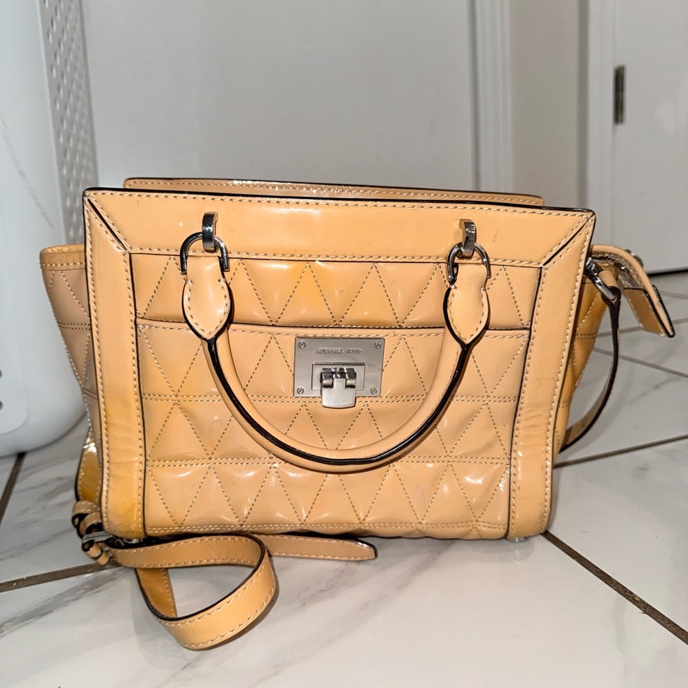 Michael Kors nude Quilted Satchel